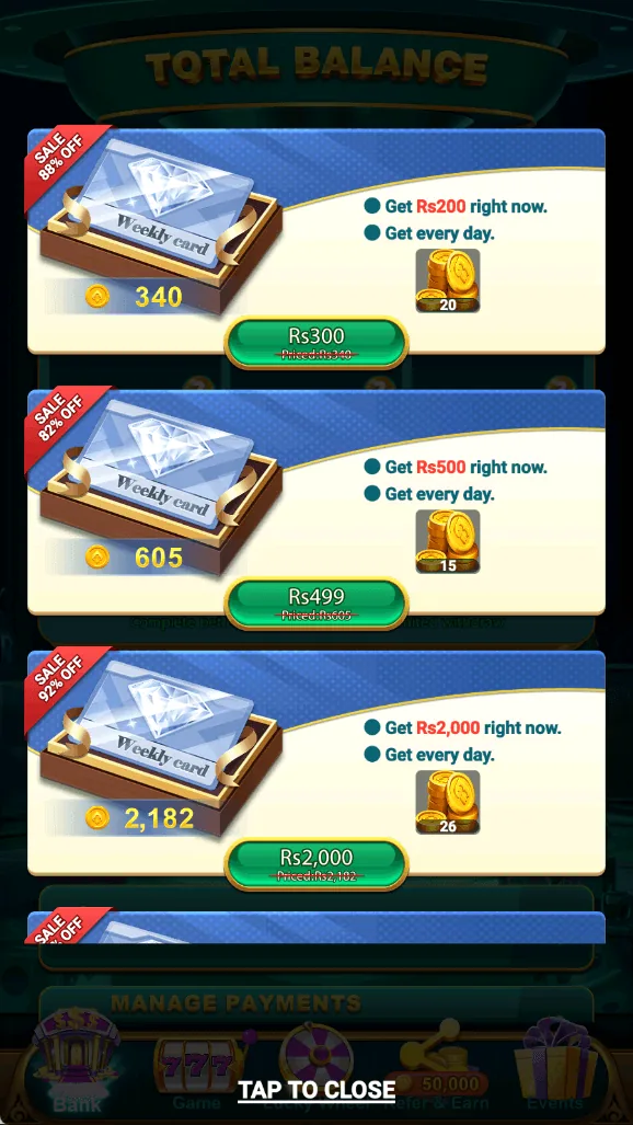 PAK Arcade Weekly Card Deals — up to 92% OFF